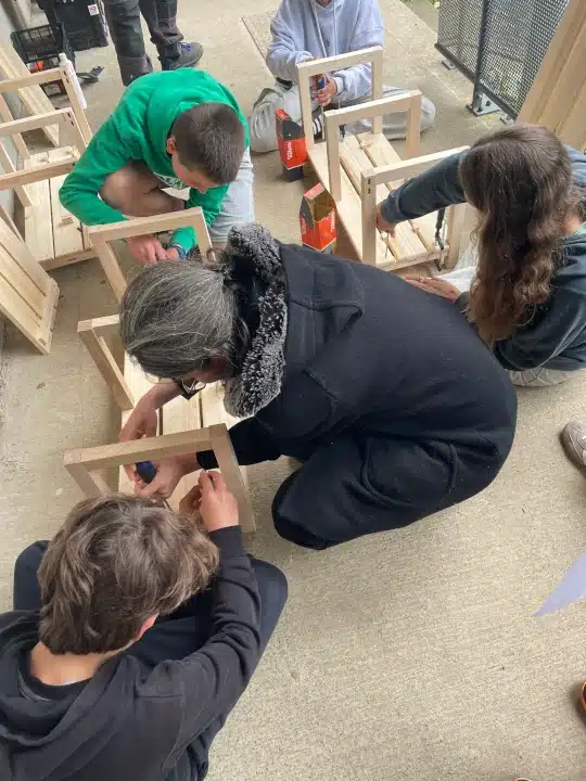 Montage des bancs